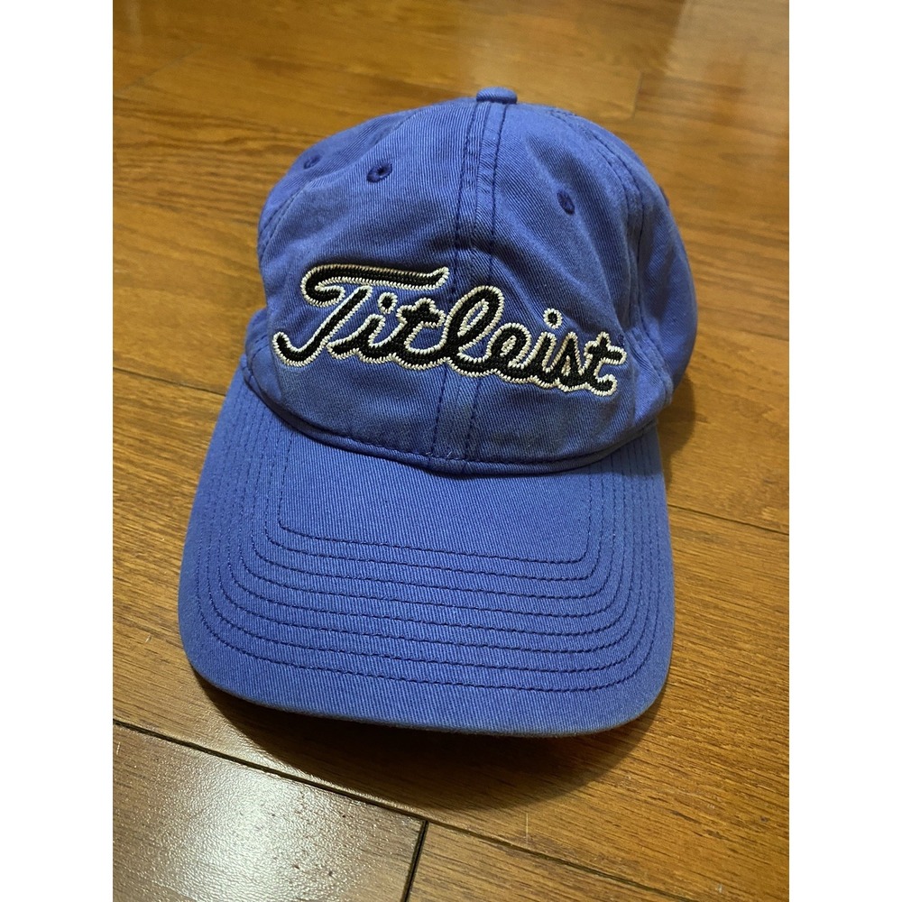 Titleist‎ Mens Blue Golf Hat Adjustable Script Logo 1935 Cap